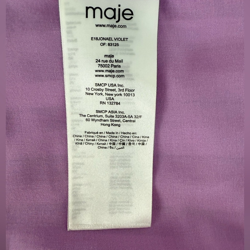 Maje Jonael Ombré Pleated Skirt. Size: 3 - Picture 8 of 10